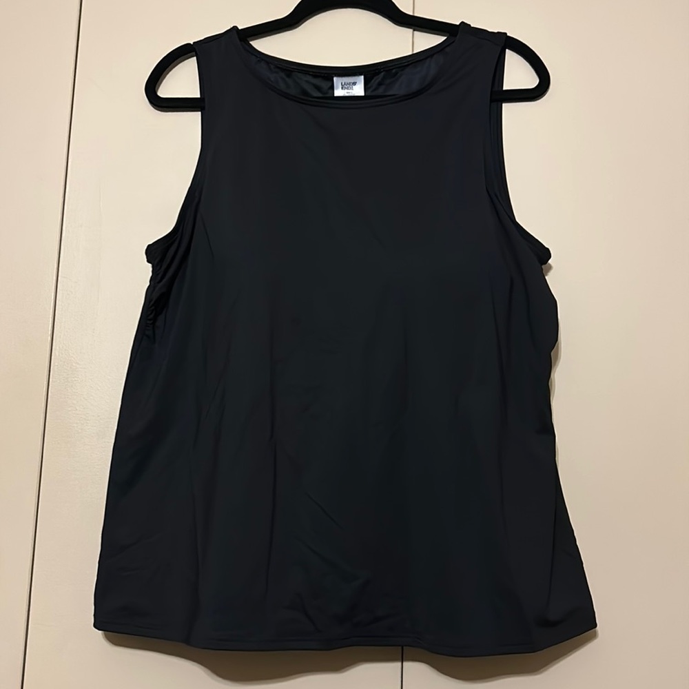 Lands End Swimming Top Black Size 18W Long